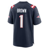 New England Patriots A.J. Brown Navy jersey – view 6