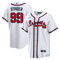 Atlanta Braves Spencer Strider White jersey – view 1