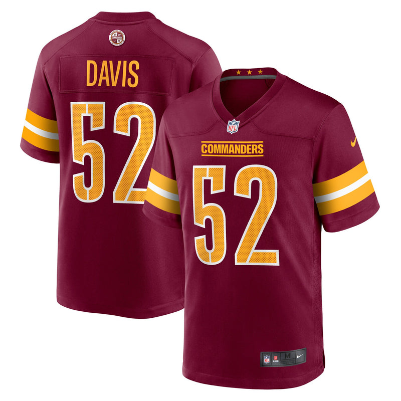 Washington Commanders Jamin Davis Burgundy jersey – view 1