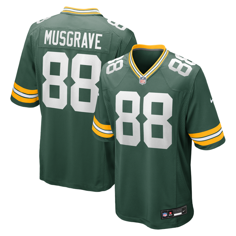 Green Bay Packers Luke Musgrave Green jersey – view 1