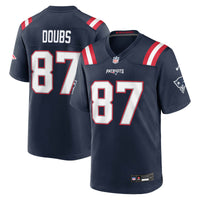 New England Patriots Romeo Doubs Navy jersey – view 1