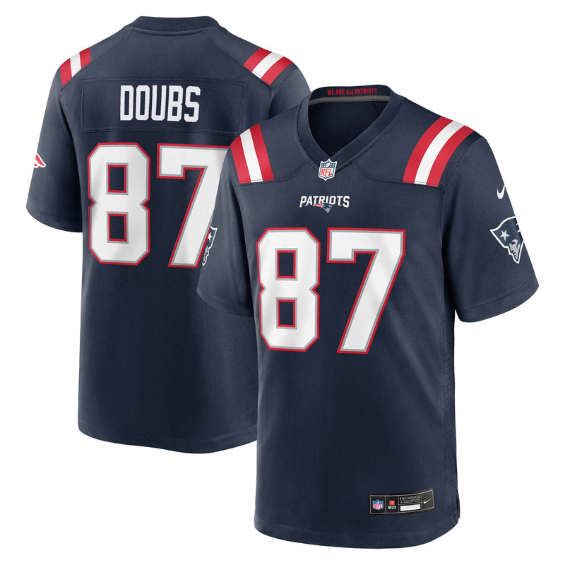New England Patriots Romeo Doubs Navy jersey – view 1
