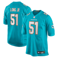 Miami Dolphins David Long Jr. Aqua jersey – view 1