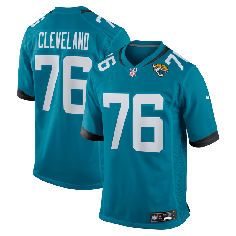 Jacksonville Jaguars Ezra Cleveland Teal jersey – view 1