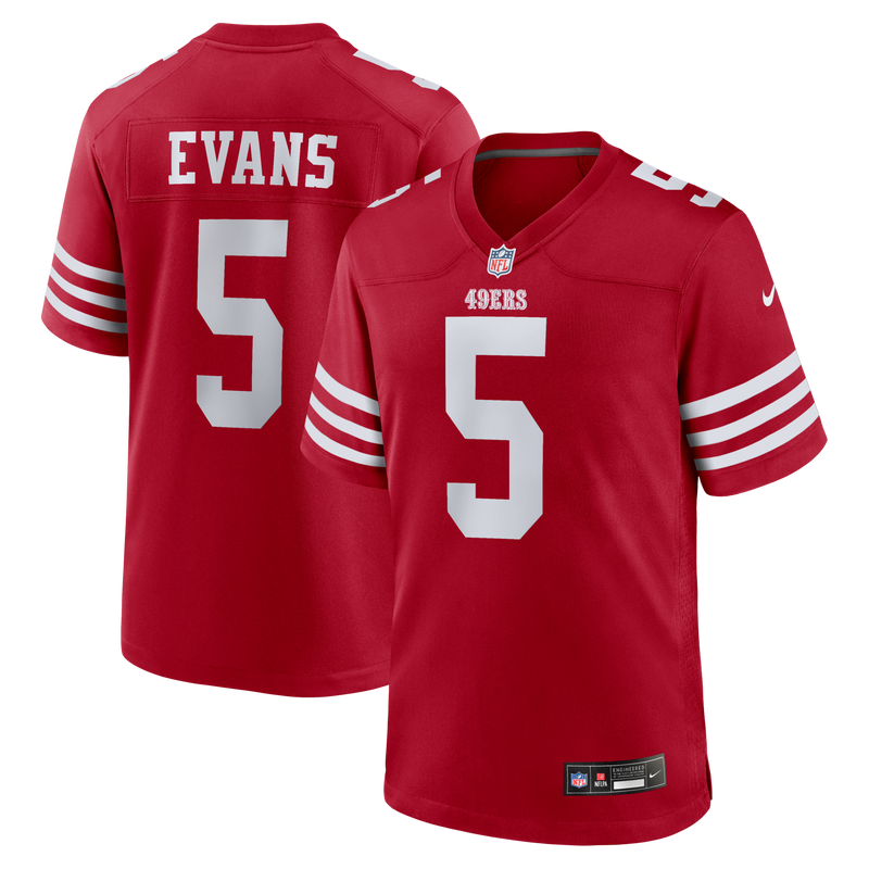 San Francisco 49ers Mike Evans Scarlet jersey – view 1