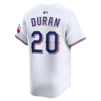 Texas Rangers Ezequiel Duran White jersey – view 4
