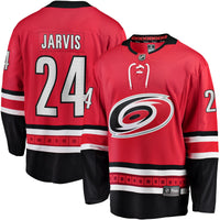 Carolina Hurricanes Seth Jarvis Red jersey – view 1