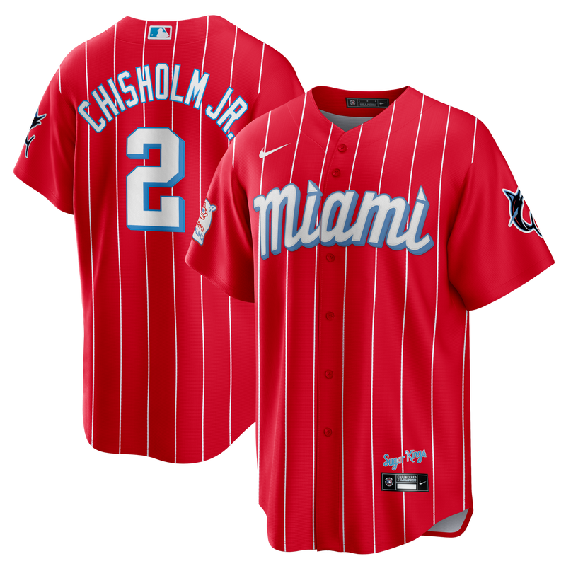 Miami Marlins Jazz Chisholm Jr. Red jersey – view 1