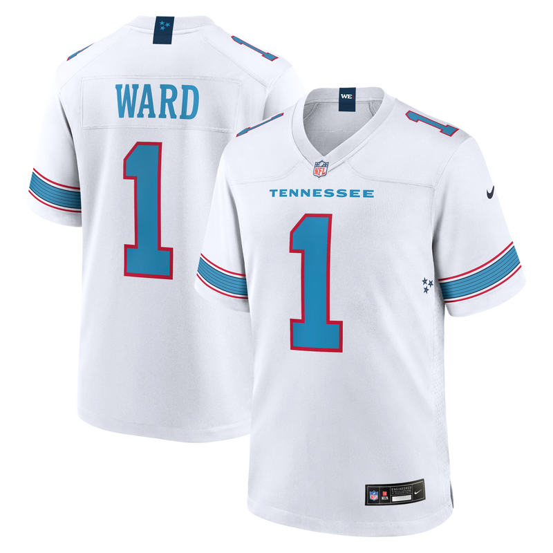 Tennessee Titans Cameron Ward White jersey – view 1