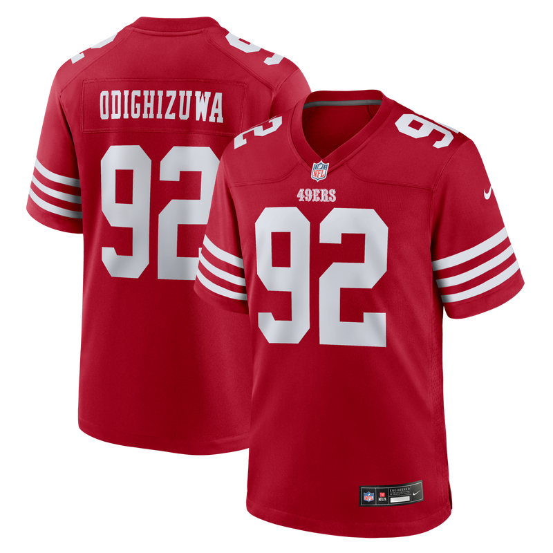 San Francisco 49ers Osa Odighizuwa Scarlet jersey – view 1