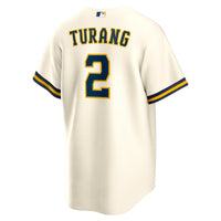 Milwaukee Brewers Brice Turang Cream jersey – view 4