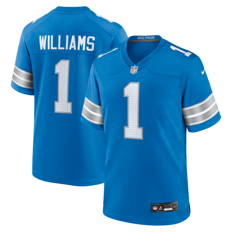 Detroit Lions Jameson Williams Blue jersey – view 1