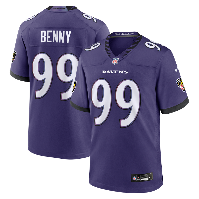 Baltimore Ravens Rayshaun Benny Purple jersey – view 1