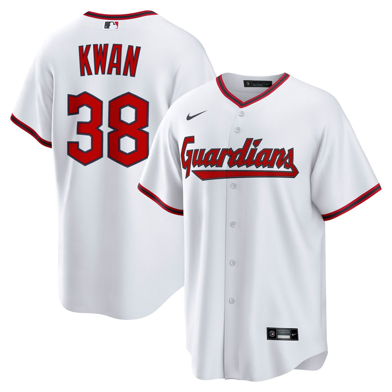 Cleveland Guardians Steven Kwan White jersey – view 1