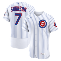 Chicago Cubs Dansby Swanson White jersey – view 2
