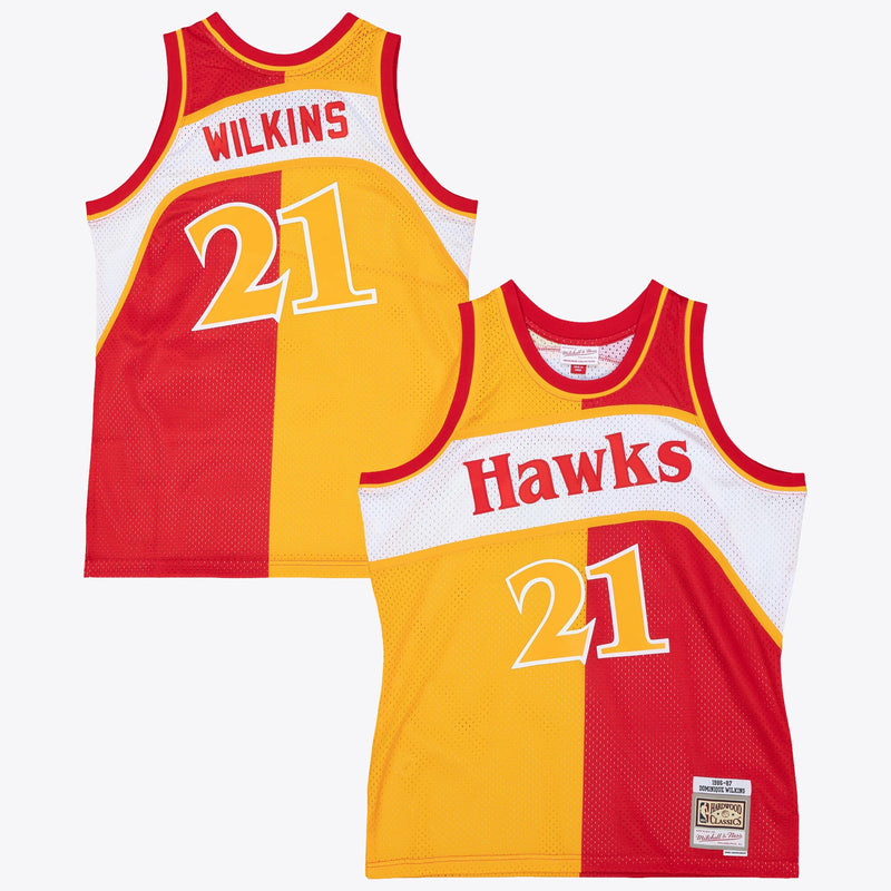 Atlanta Hawks Red/Yellow jersey – view 1