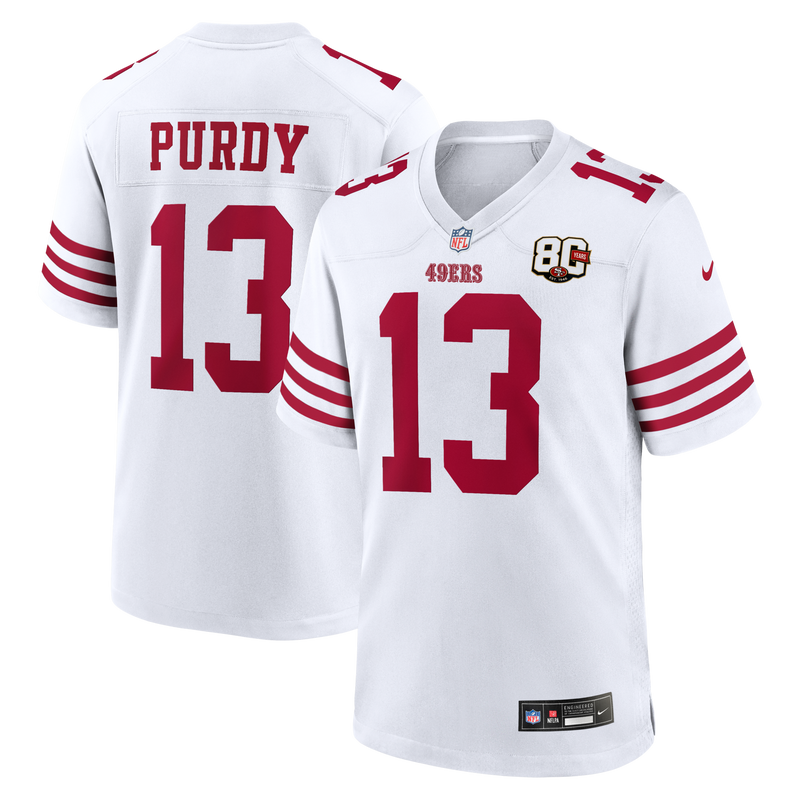 San Francisco 49ers Brock Purdy White jersey – view 1
