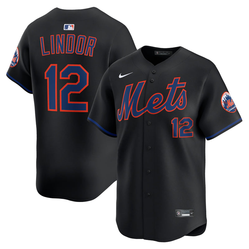 New York Mets Francisco Lindor Black jersey – view 1