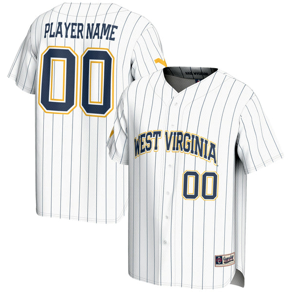 West Virginia Mountaineers GameDay Greats NIL Pick-A-Player Lightweight Baseball Jersey - White