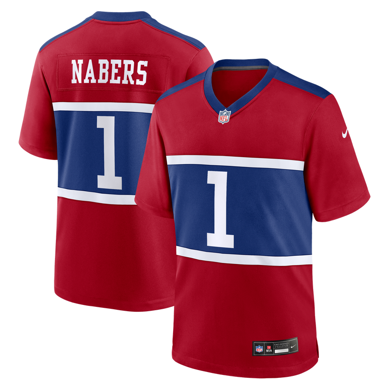 New York Giants Malik Nabers Red jersey – view 1