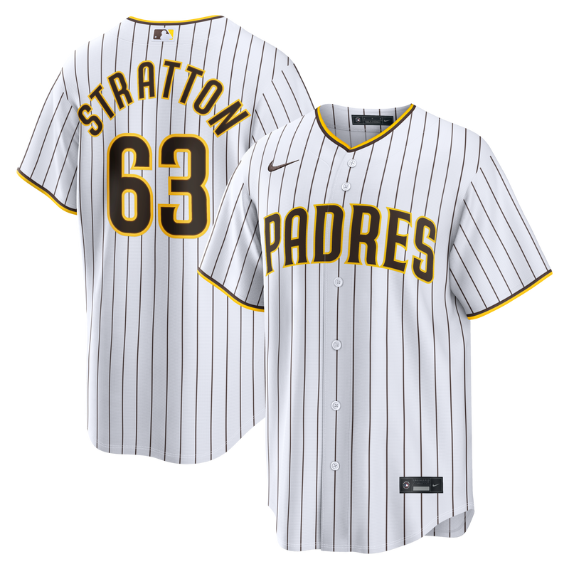 San Diego Padres Hunter Stratton White jersey – view 1