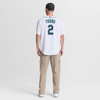 Seattle Mariners Cole Young White jersey – view 6