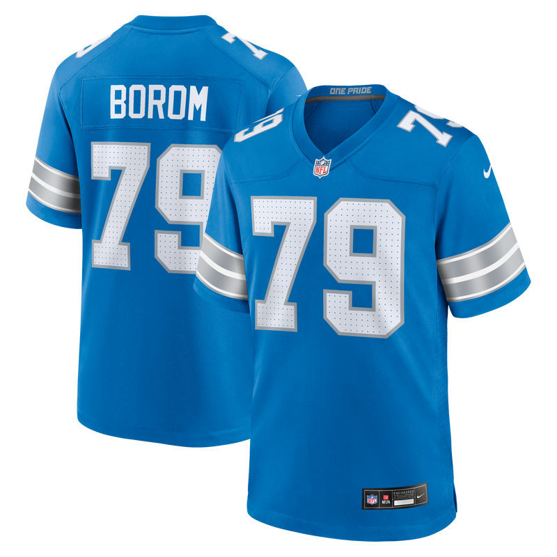 Detroit Lions Larry Borom Blue jersey – view 1