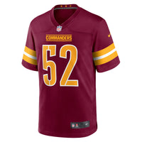 Washington Commanders Jamin Davis Burgundy jersey – view 3