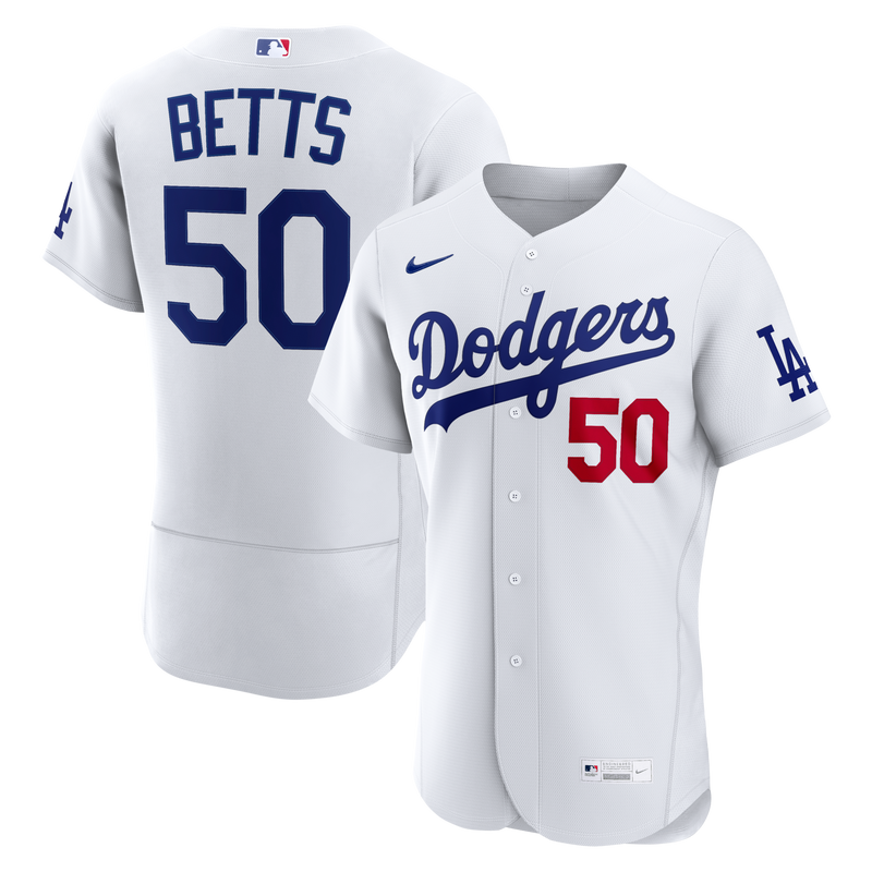Los Angeles Dodgers Mookie Betts White jersey – view 1