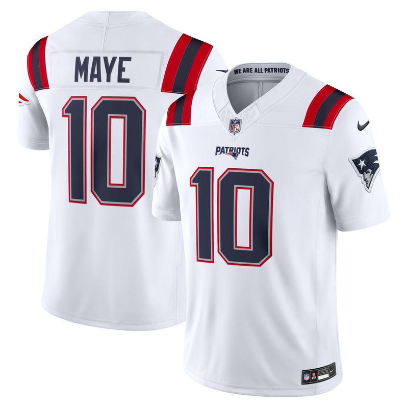 New England Patriots Drake Maye White jersey – view 1