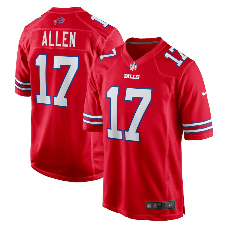 Buffalo Bills Josh Allen Red jersey – view 1