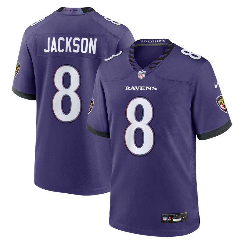 Baltimore Ravens Lamar Jackson Purple jersey – view 1