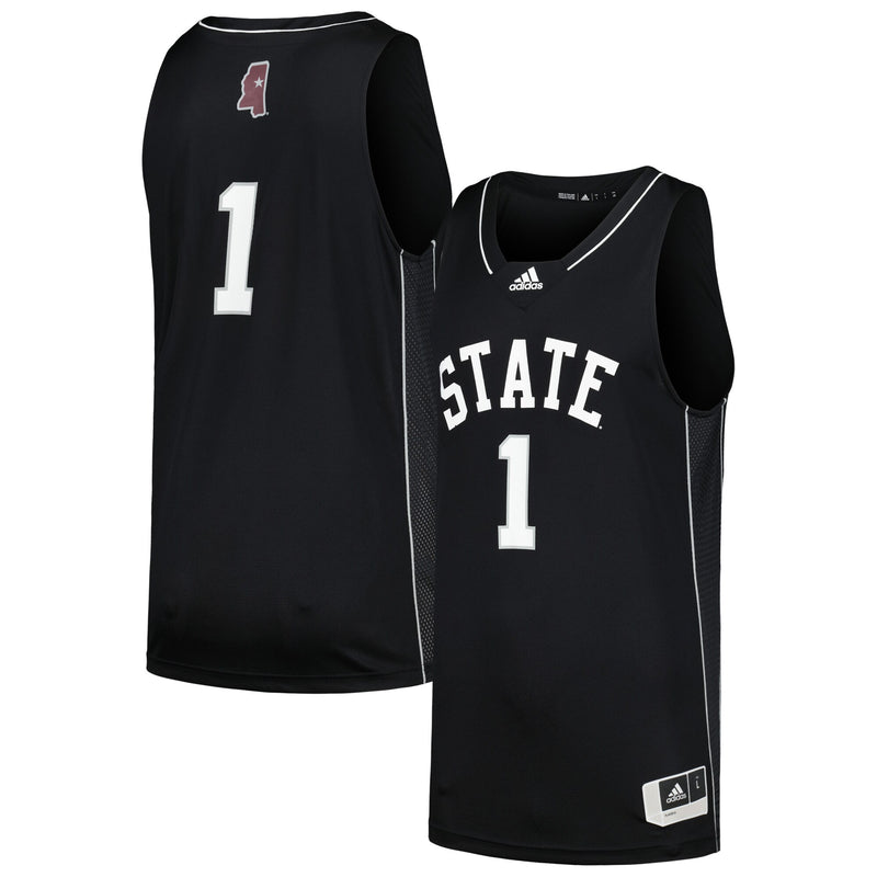 adidas Mississippi State Bulldogs Swingman Black jersey – view 1