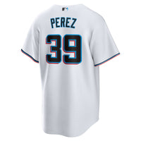 Miami Marlins Eury Perez White jersey – view 4