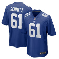 New York Giants John Michael Schmitz Royal jersey – view 1