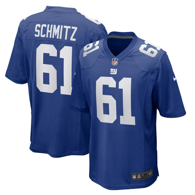 New York Giants John Michael Schmitz Royal jersey – view 1