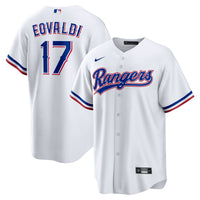 Texas Rangers Nathan Eovaldi White jersey – view 2