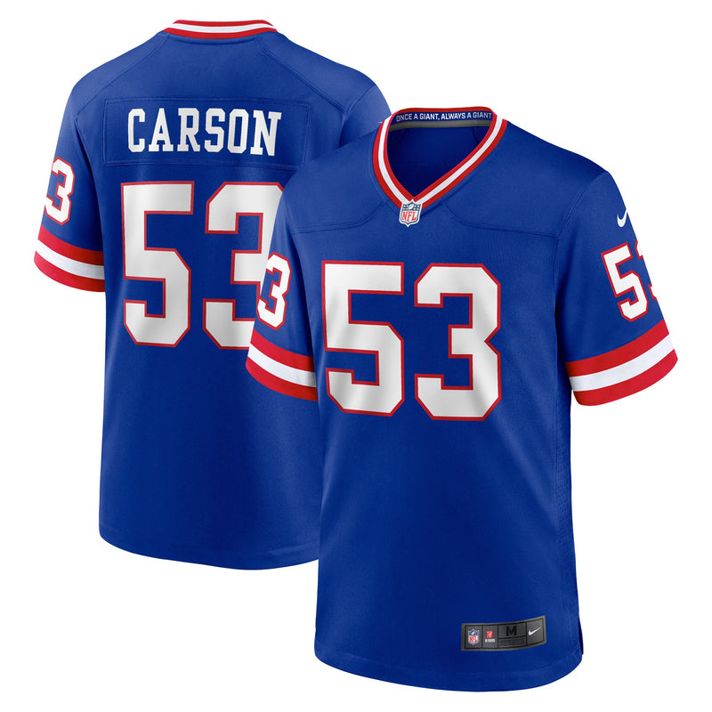 New York Giants Harry Carson Royal jersey – view 1