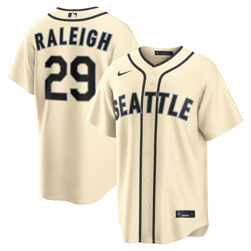 Seattle Mariners Cal Raleigh Cream jersey – view 1