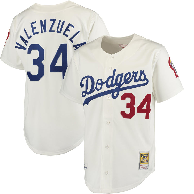 Los Angeles Dodgers Fernando Valenzuela Gray jersey – view 1
