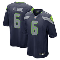 Seattle Seahawks Jalen Milroe Navy jersey – view 1