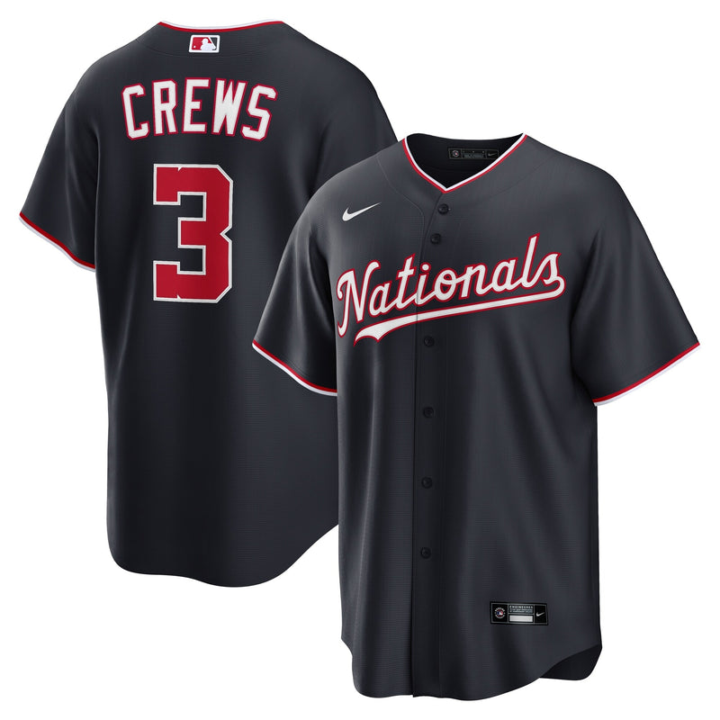 Washington Nationals Dylan Crews Navy jersey – view 1