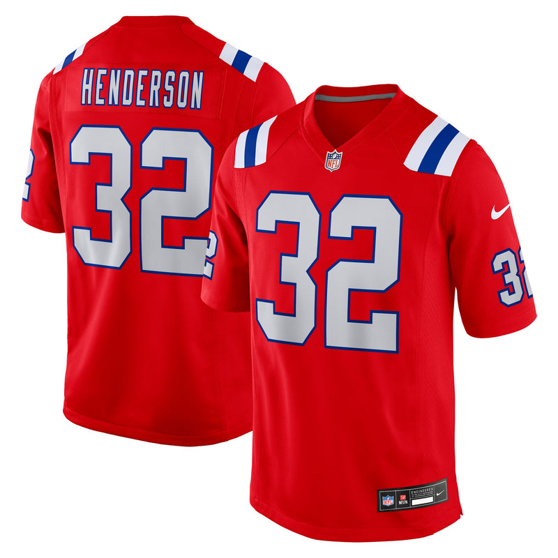 New England Patriots TreVeyon Henderson Red jersey – view 1