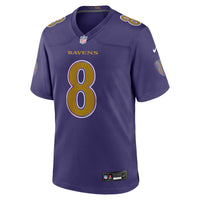 Baltimore Ravens Lamar Jackson Purple jersey – view 3