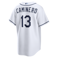 Tampa Bay Rays Junior Caminero White jersey – view 4