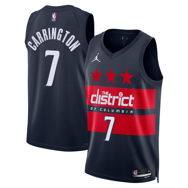 Washington Wizards Bub Carrington - Navy jersey – view 1