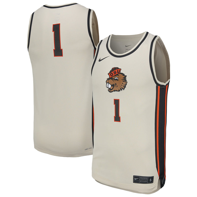 Nike Natural Oregon State Beavers Replica Basketball Jersey – view 1