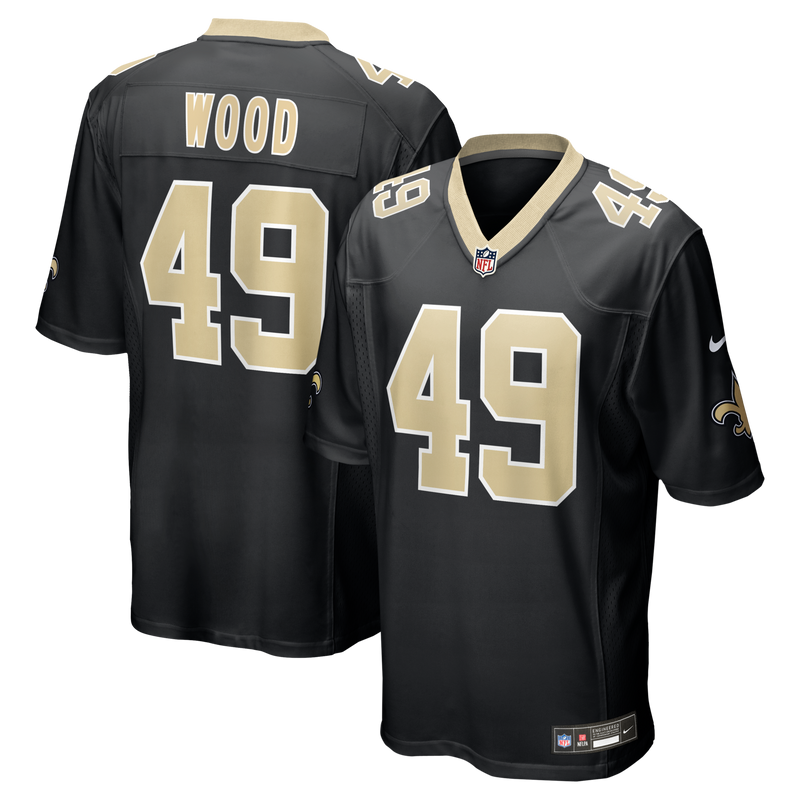 New Orleans Saints Zach Wood Black jersey – view 1