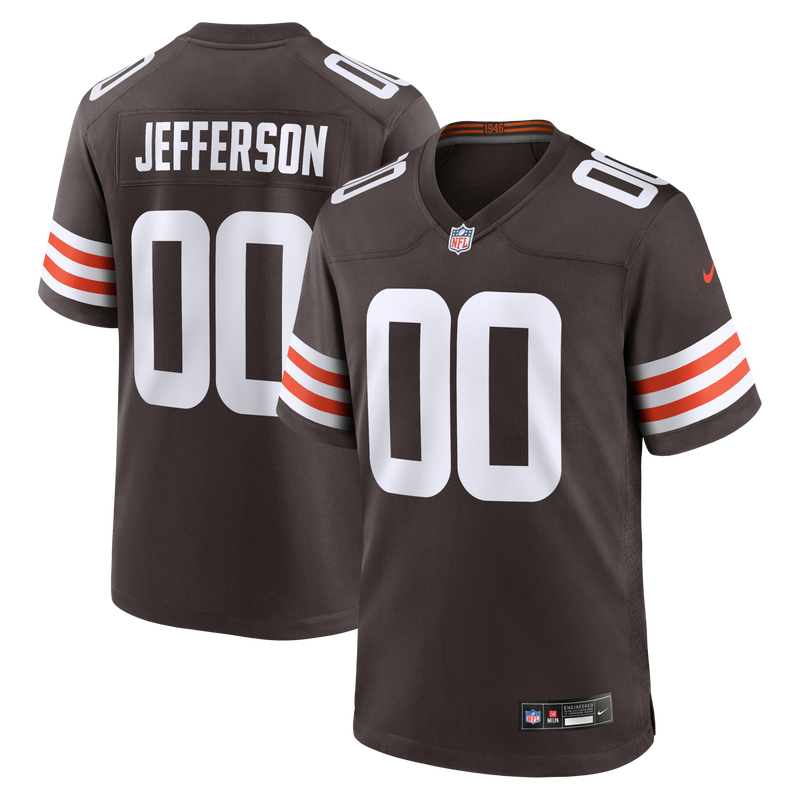 Cleveland Browns Justin Jefferson Brown jersey – view 1