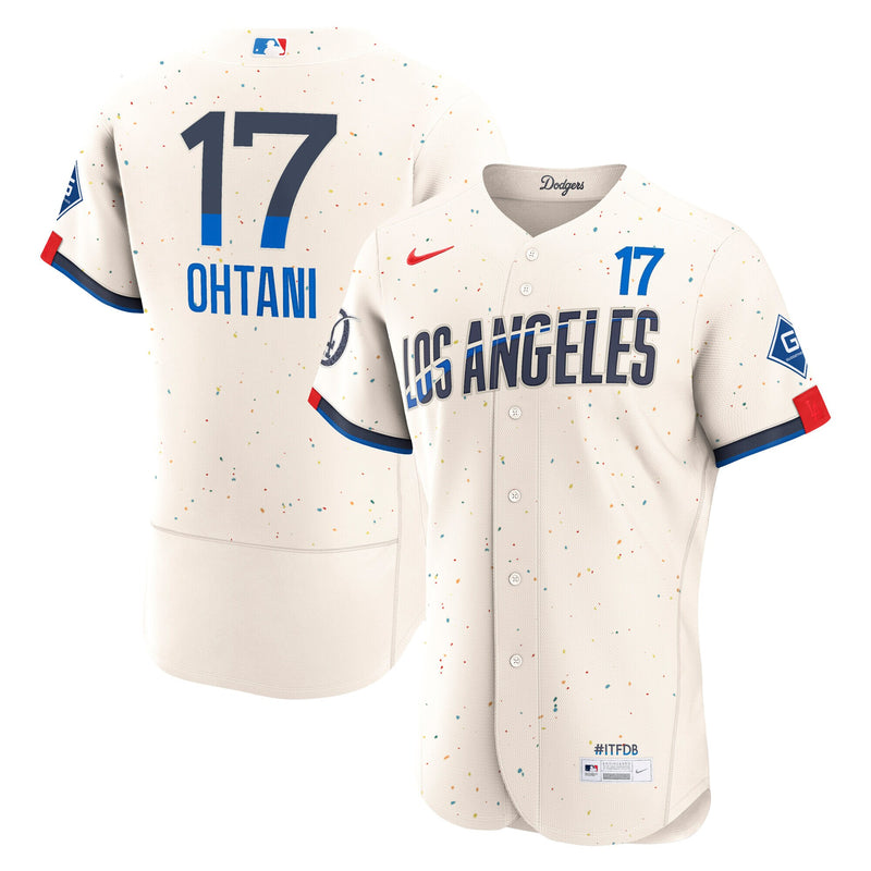 Los Angeles Dodgers Shohei Ohtani Cream jersey – view 1